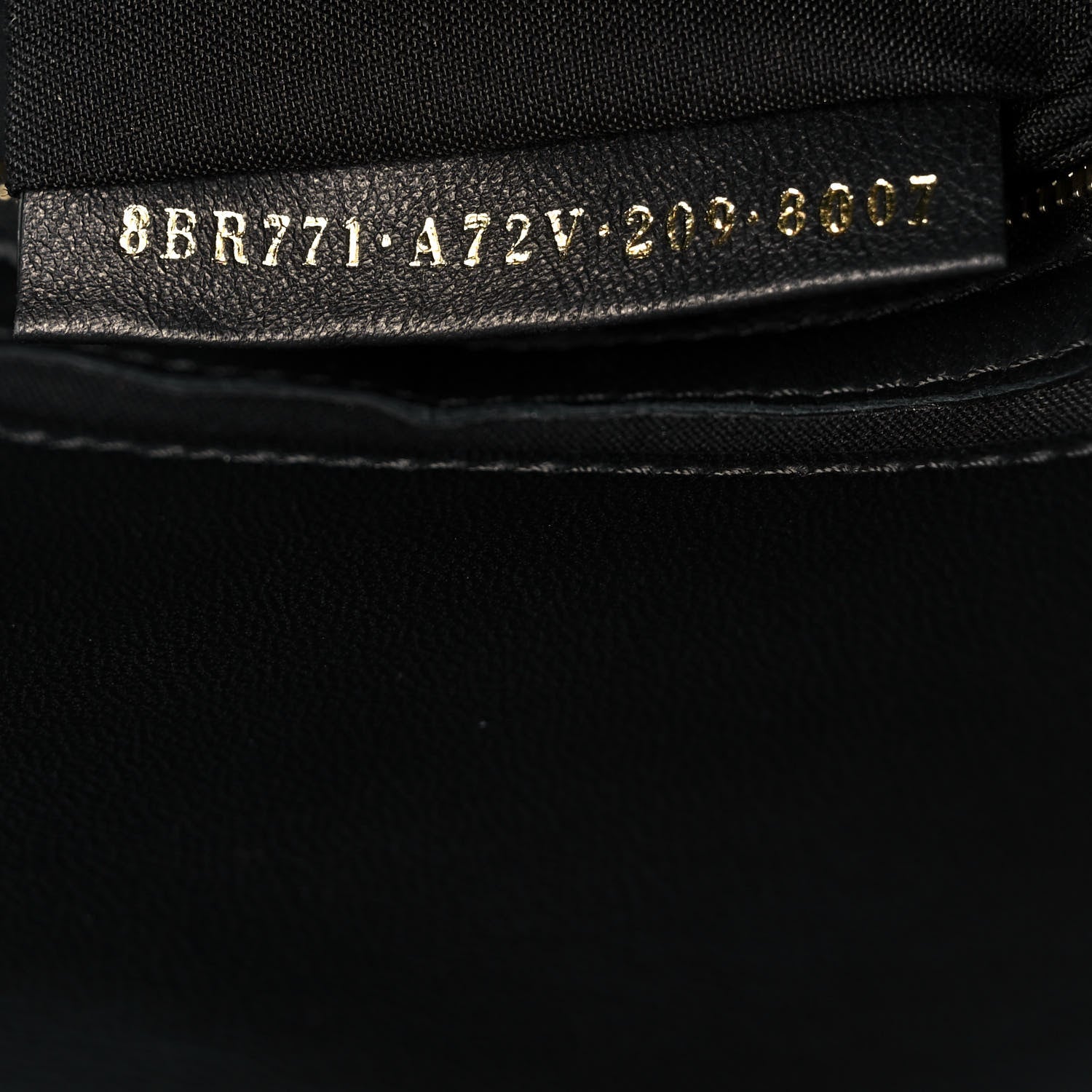 Fendi Nappa FF 1974 Embossed Large Baguette Black 7 of 10