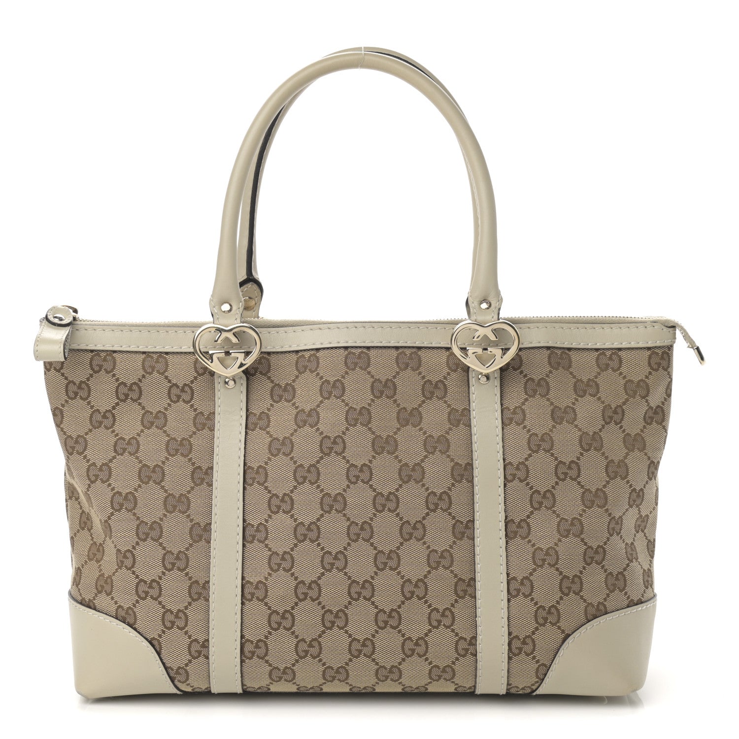 Gucci Monogram Small Lovely Heart Tote White 1 of 17