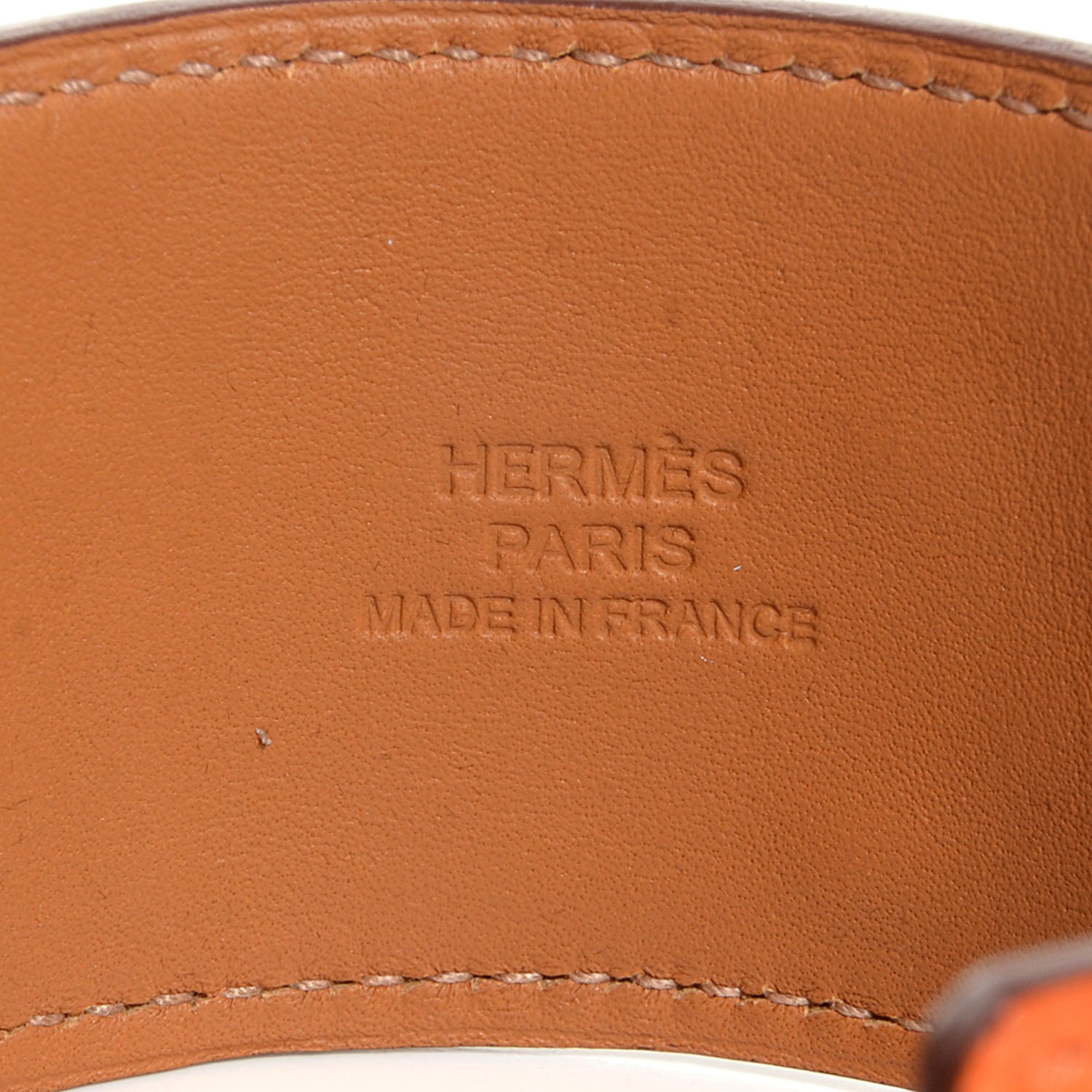 Hermes Veau Swift Collier de Chien CDC Small Bracelet Orange 5 of 8