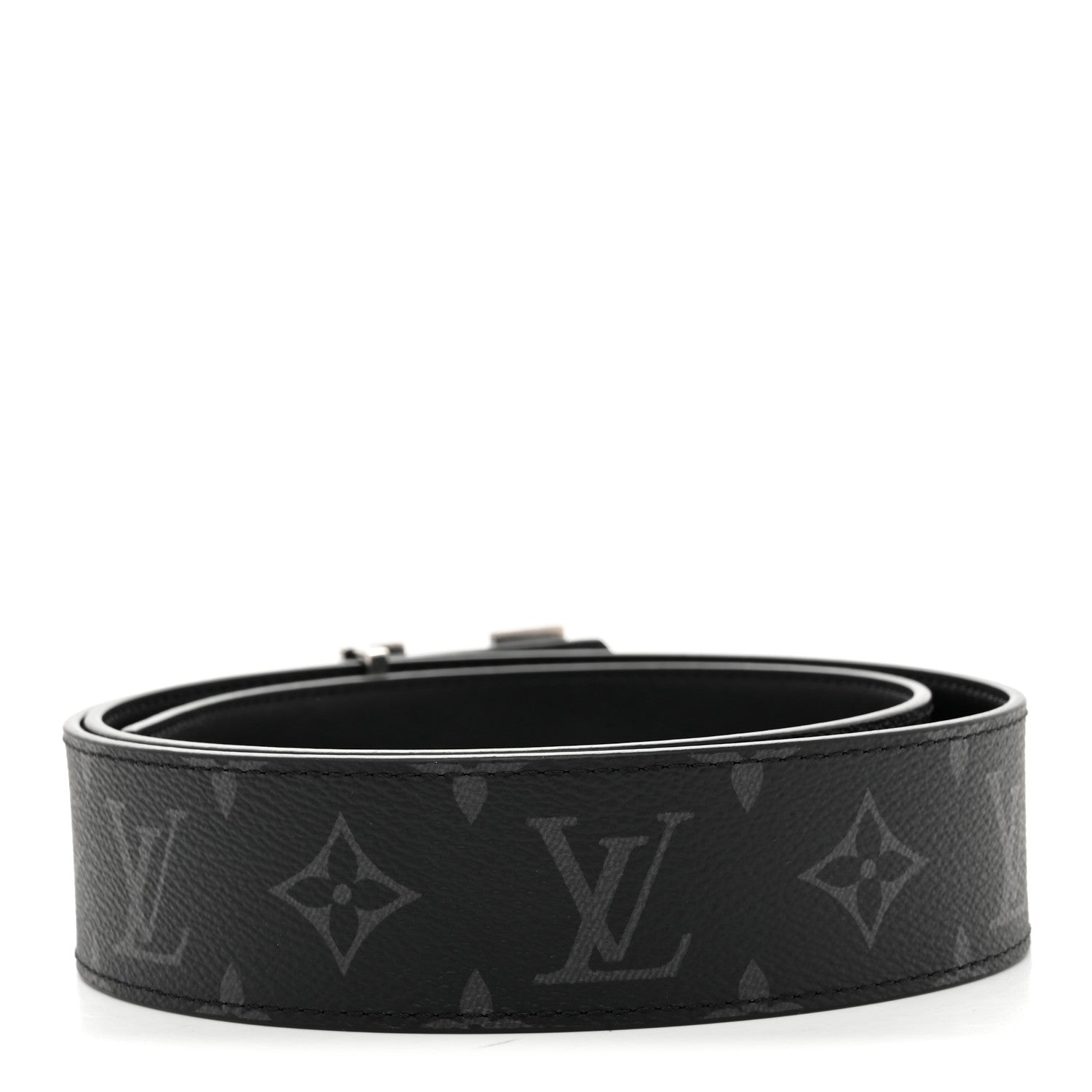 Louis Vuitton Monogram Eclipse 40mm LV Stitch Reversible Belt 90