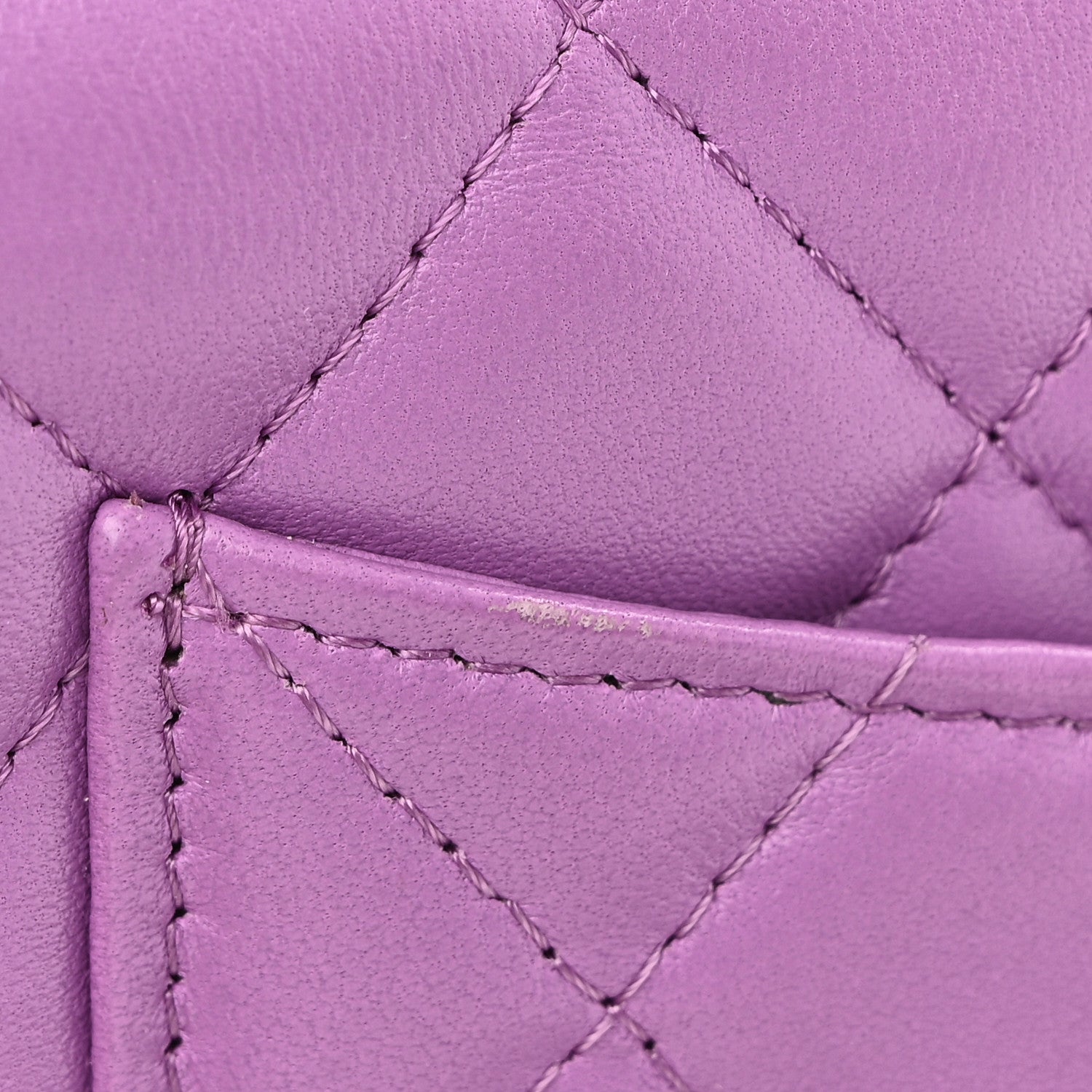 Chanel Lambskin Quilted Wallet On Chain WOC Purple 11 of 12