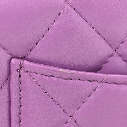 Chanel Lambskin Quilted Wallet On Chain WOC Purple 11 of 12