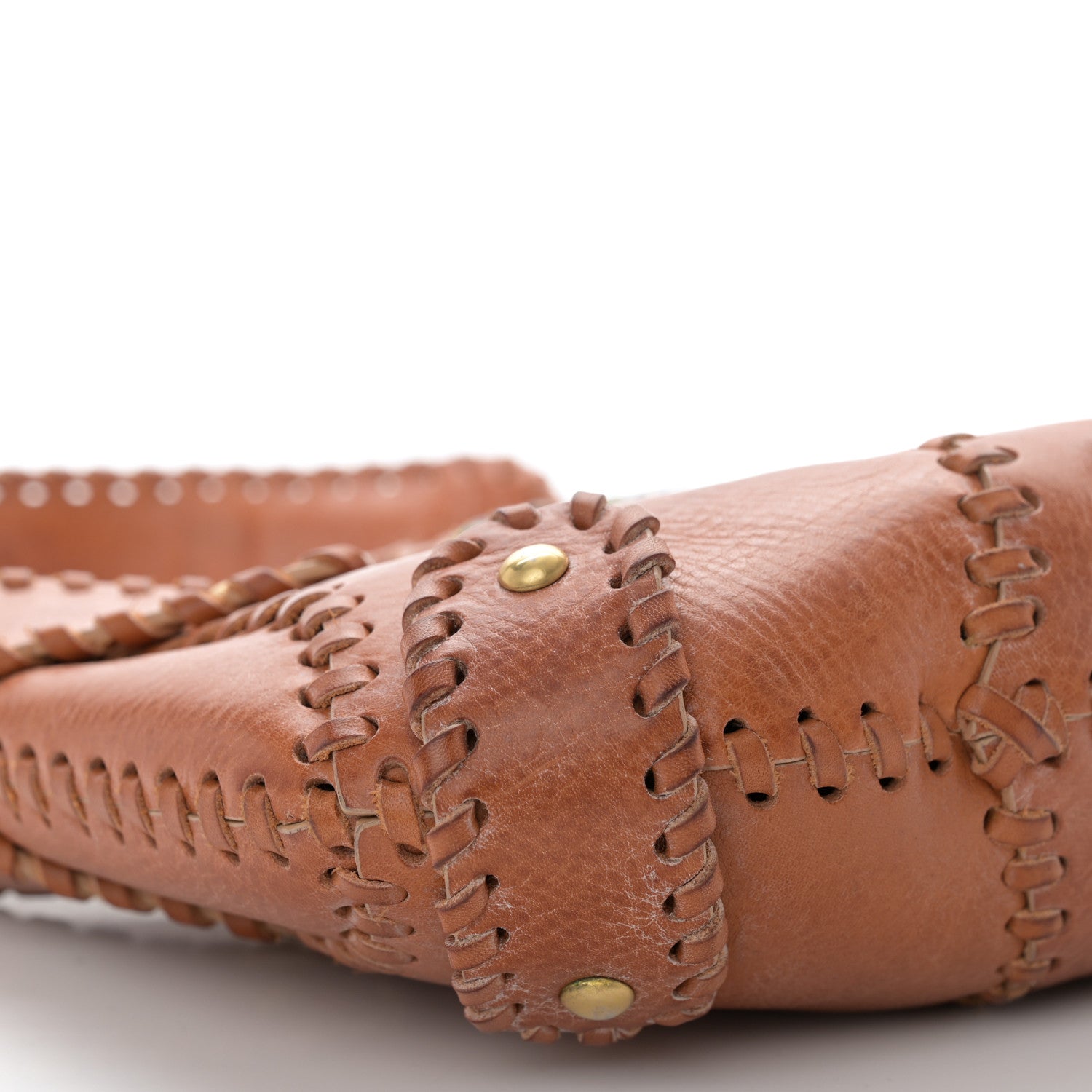 Valentino Garavani Calfskin Stitched Beaded Crystal Logo Catch Shoulder Bag Brown 7 of 16