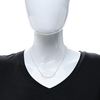 Tiffany Sterling Silver Small T Smile Pendant Necklace 3 of 4