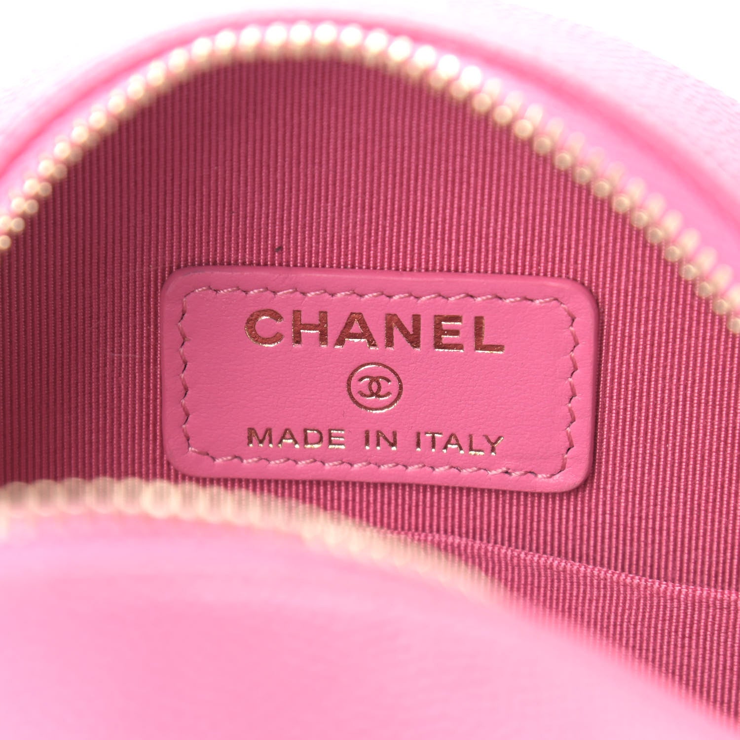 Chanel Caviar Quilted Round Clutch With Chain Pink 6 of 9