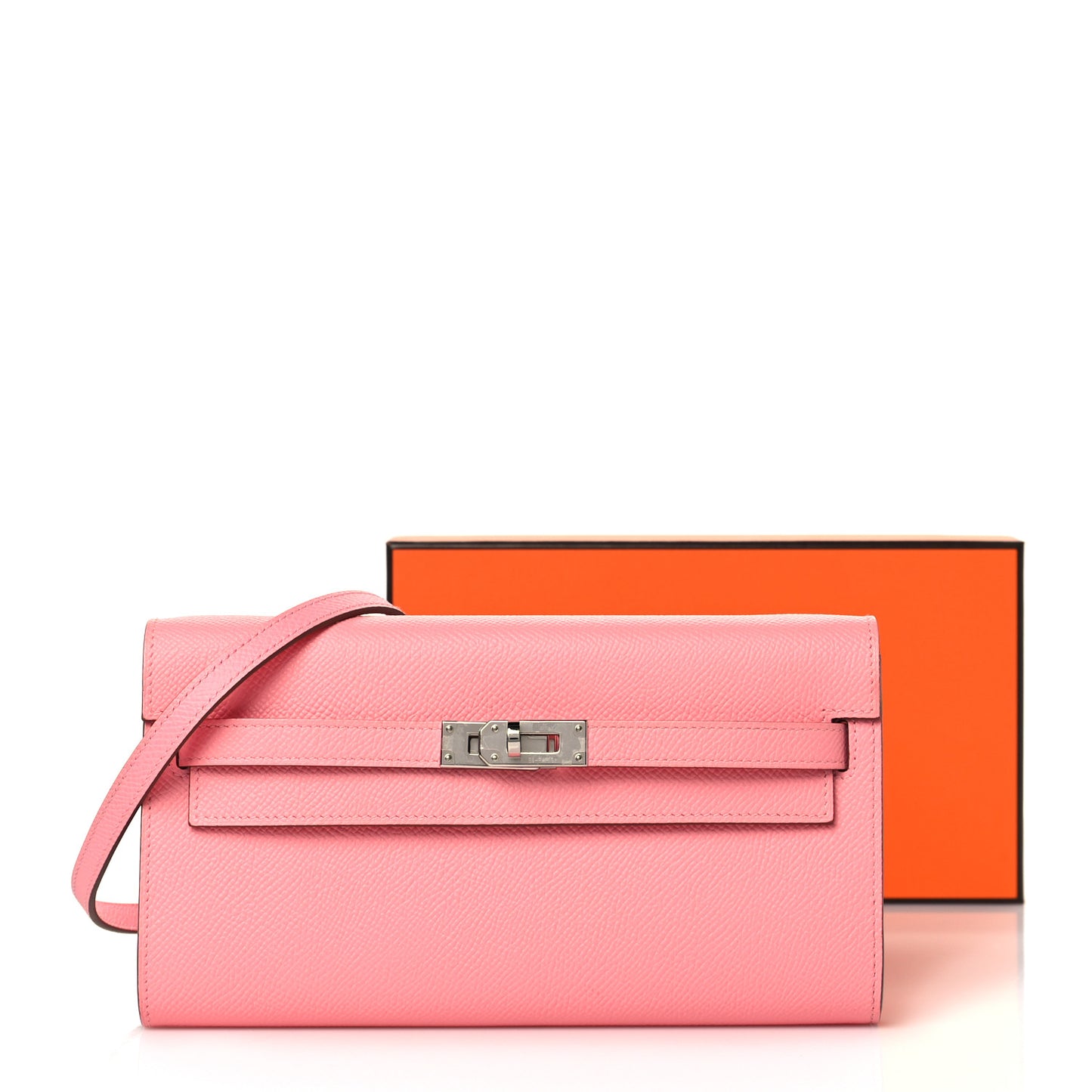 Epsom Kelly Wallet To Go Rose Confetti