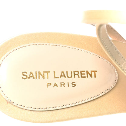 Saint Laurent Crepe Satin Crystal New Nuit 110 Sandals 39.5 Soft Nude 6 of 8