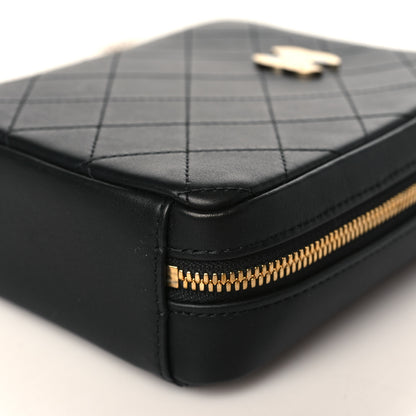 Chanel Calfskin Stitched Cup Of Tea Vanity Case Black 9 of 9