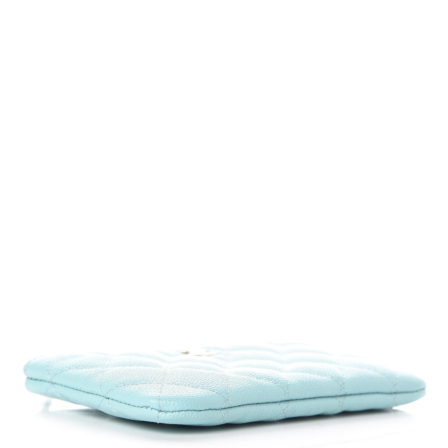 Chanel Caviar Quilted Small Cosmetic Case Light Blue 4 of 8
