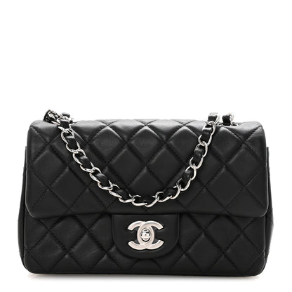 Chanel Lambskin Quilted Mini Rectangular Flap Black 1 of 11
