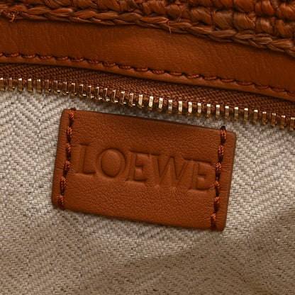 Loewe Calfskin Raffia Paulas Ibiza Pochette Bag Honey Gold 6 of 10