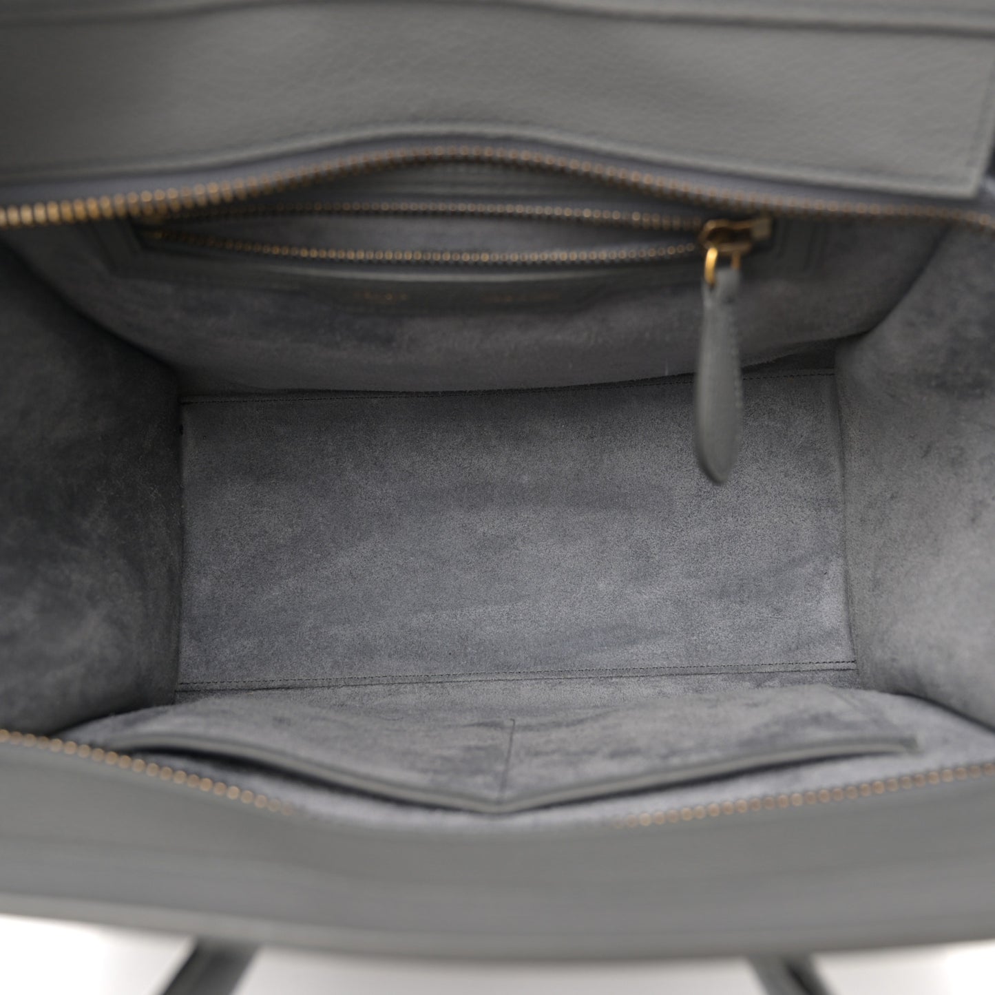 Baby Drummed Calfskin Micro Luggage Kohl