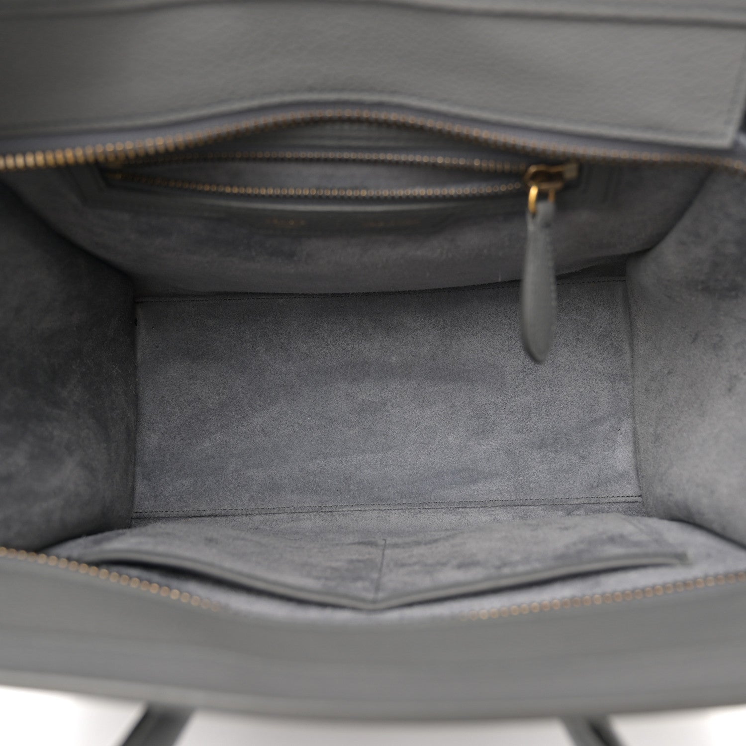 Celine Baby Drummed Calfskin Micro Luggage Kohl 5 of 9