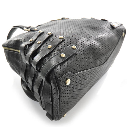 Jimmy Choo Leather Perforated Blythe Tote Black 5 of 9