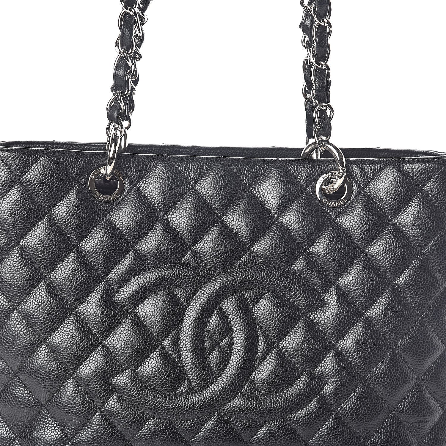 Chanel Caviar Quilted Grand Shopping Tote GST Black 9 of 11