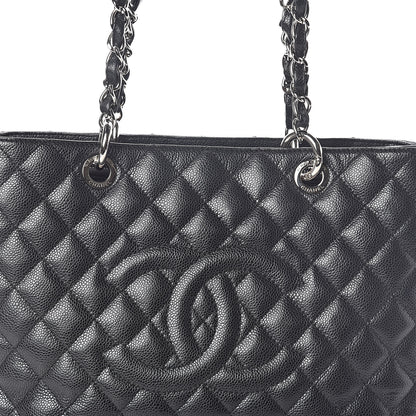 Chanel Caviar Quilted Grand Shopping Tote GST Black 9 of 11