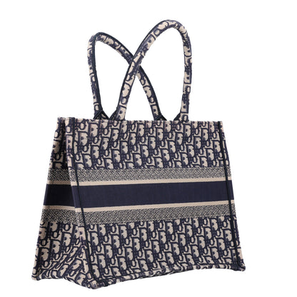 Christian Dior Oblique Medium Book Tote Blue Multicolor 3 of 10
