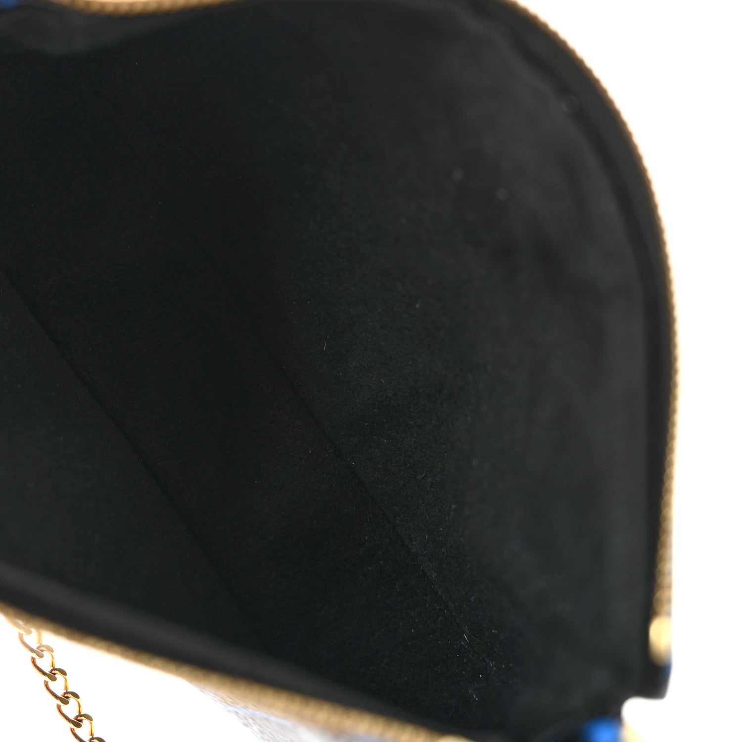 Louis Vuitton Colored Monogram Mini Pochette Accessories Blue Black 5 of 10