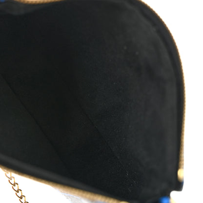 Louis Vuitton Colored Monogram Mini Pochette Accessories Blue Black 5 of 10