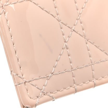 Christian Dior Patent Cannage Lady Dior Card Holder Powder Pink 10 of 10