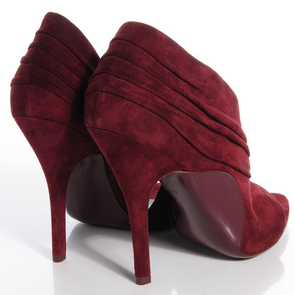 Alexander Wang Suede Goatskin Maja Peep Toe Booties 38 Raisin 3 of 7