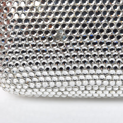 Judith Leiber Swarovski Crystal Minaudiere Clutch Silver 7 of 7