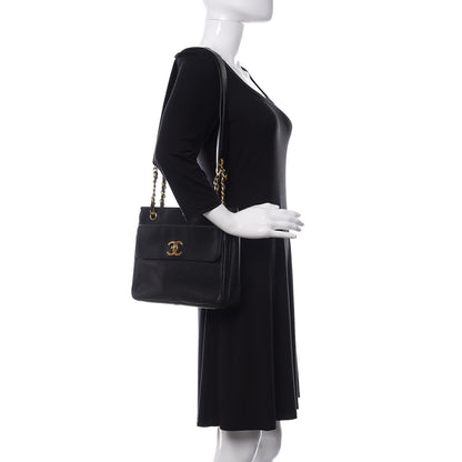 Chanel Caviar CC Shoulder Bag Black 2 of 14