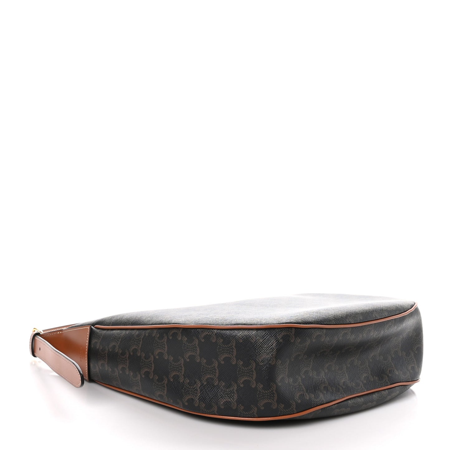 Calfskin Triomphe Canvas Heloise Shoulder Bag Tan