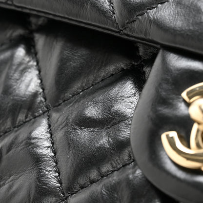 Chanel Crumpled Calfskin Quilted Clutch Black 9 of 10