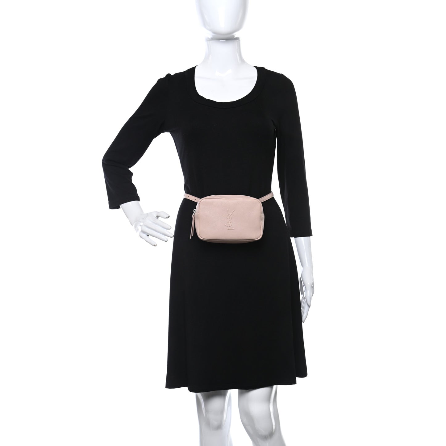 Lambskin Monogram Lou Belt Bag Marble Pink