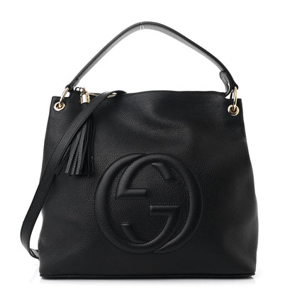 Gucci Pebbled Calfskin Large Soho Hobo Black 1 of 10