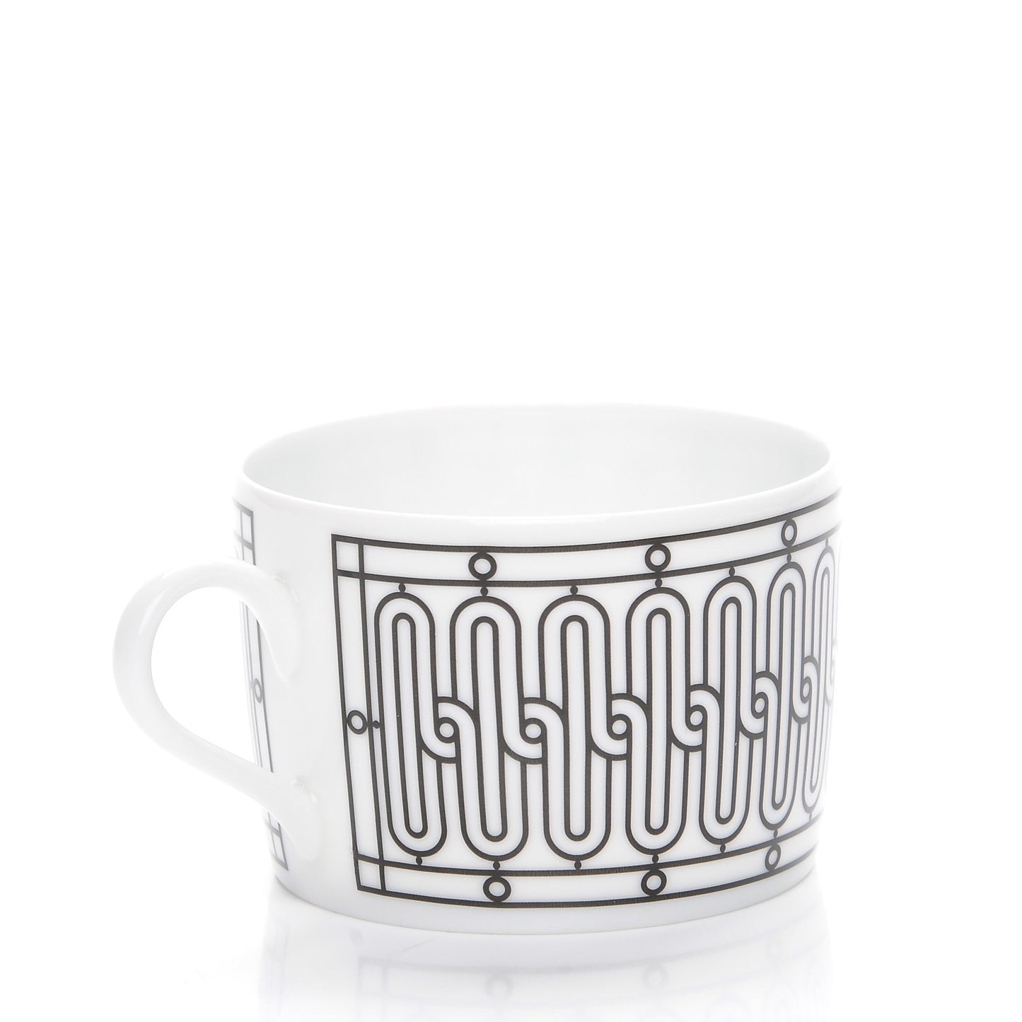 Porcelain H Deco Tea Cup and Saucer