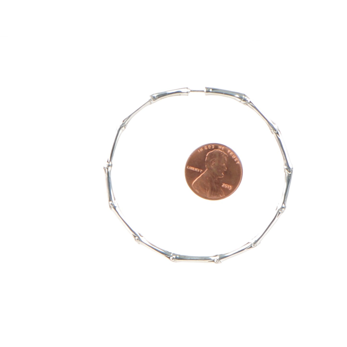 JOHN HARDY Sterling Silver 57mm Bamboo Hoop Earrings
