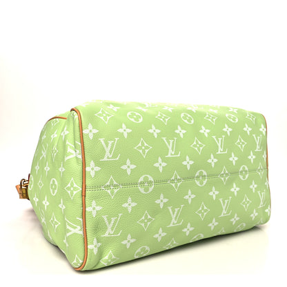 Louis Vuitton Calfskin Monogram Speedy P9 Bandouliere 40 Frozen Lime 4 of 10