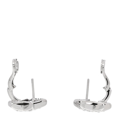 Chanel 18K White Gold Diamond Medium Comete Geode Earrings 3 of 4