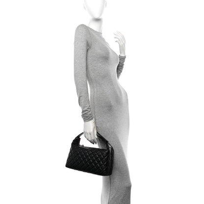 Chanel Lambskin Quilted Hobo Black 2 of 9