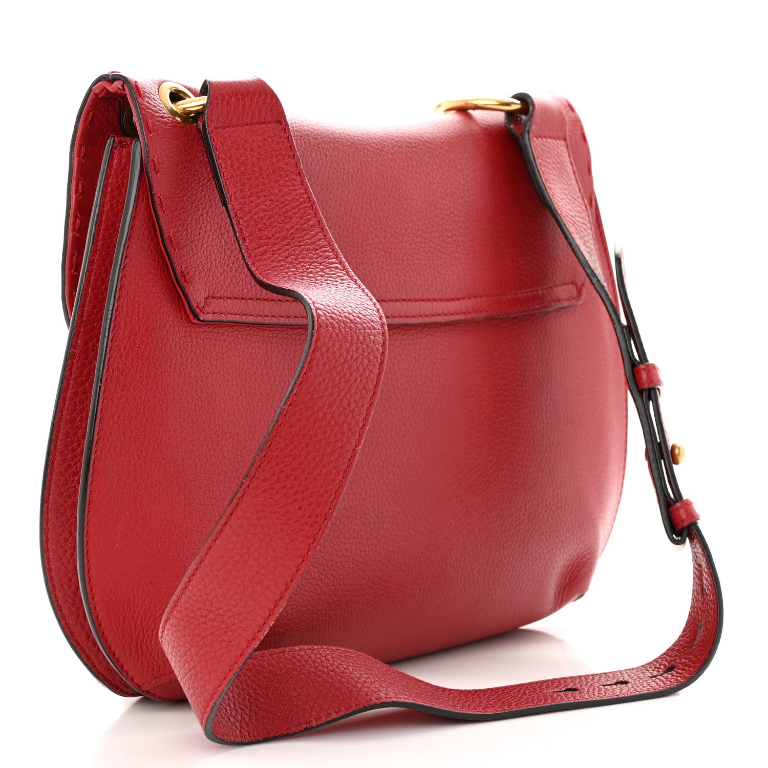 Gucci Cellarius Calfskin Feline GG Marmont Flap Shoulder Bag Vulcanic Red 3 of 13