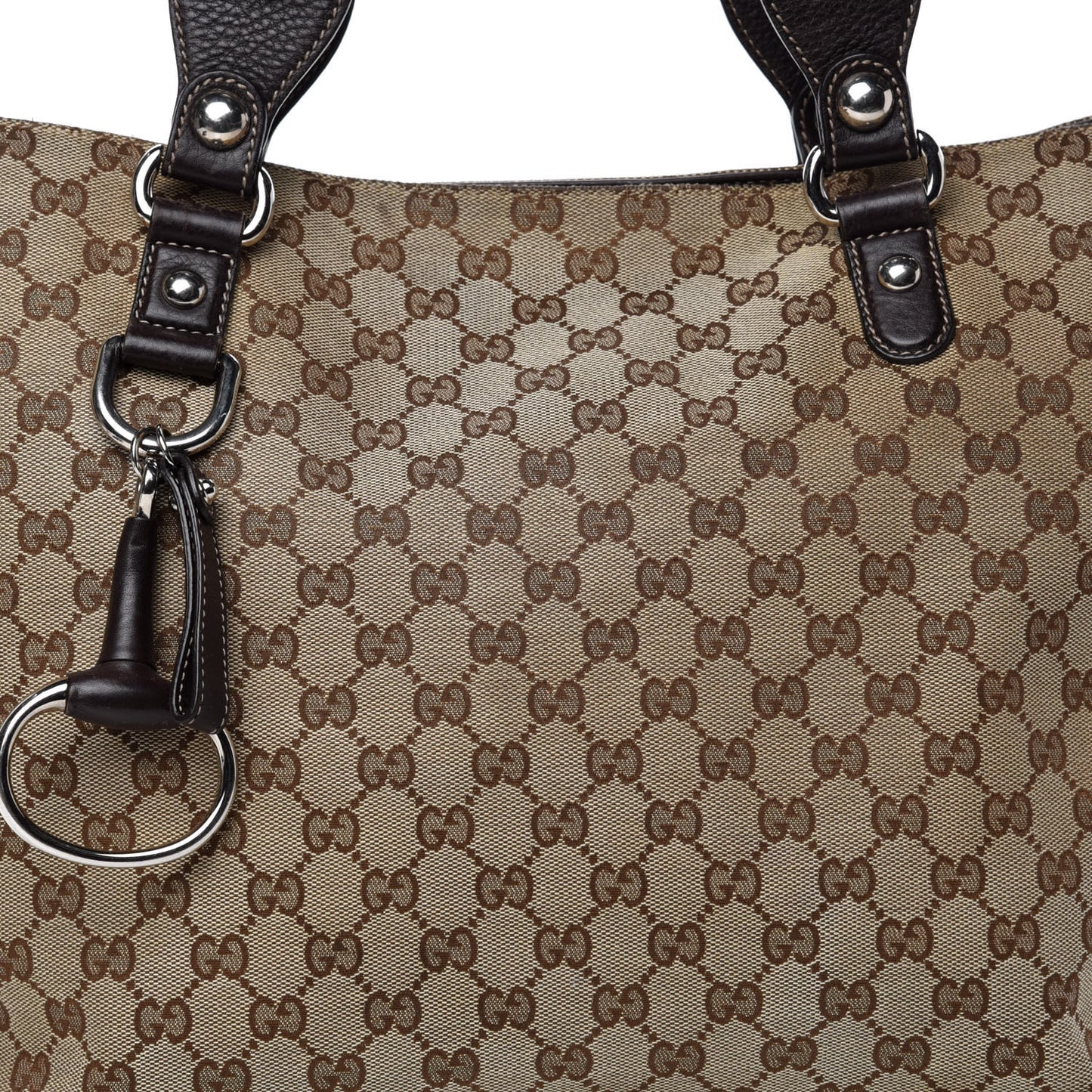 Monogram Medium Icon Bit Tote Dark Brown