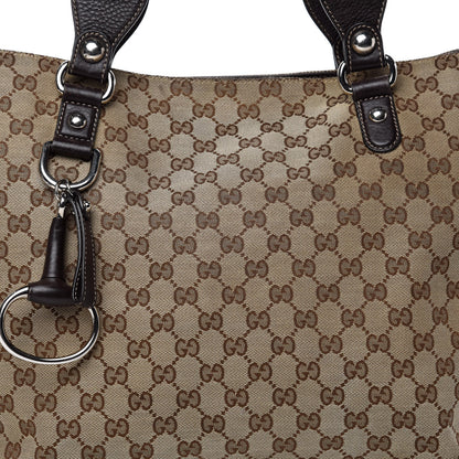 Gucci Monogram Medium Icon Bit Tote Dark Brown 14 of 14