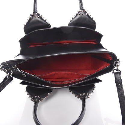 Christian Louboutin Grained Calfskin Studded Large Eloise Satchel Black 5 of 17