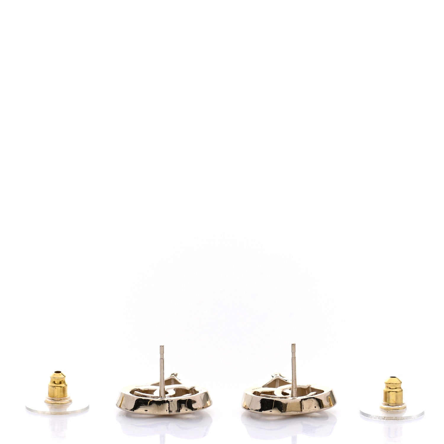 Chanel Metal CC Heart Coco In Love Earrings Gold 3 of 4