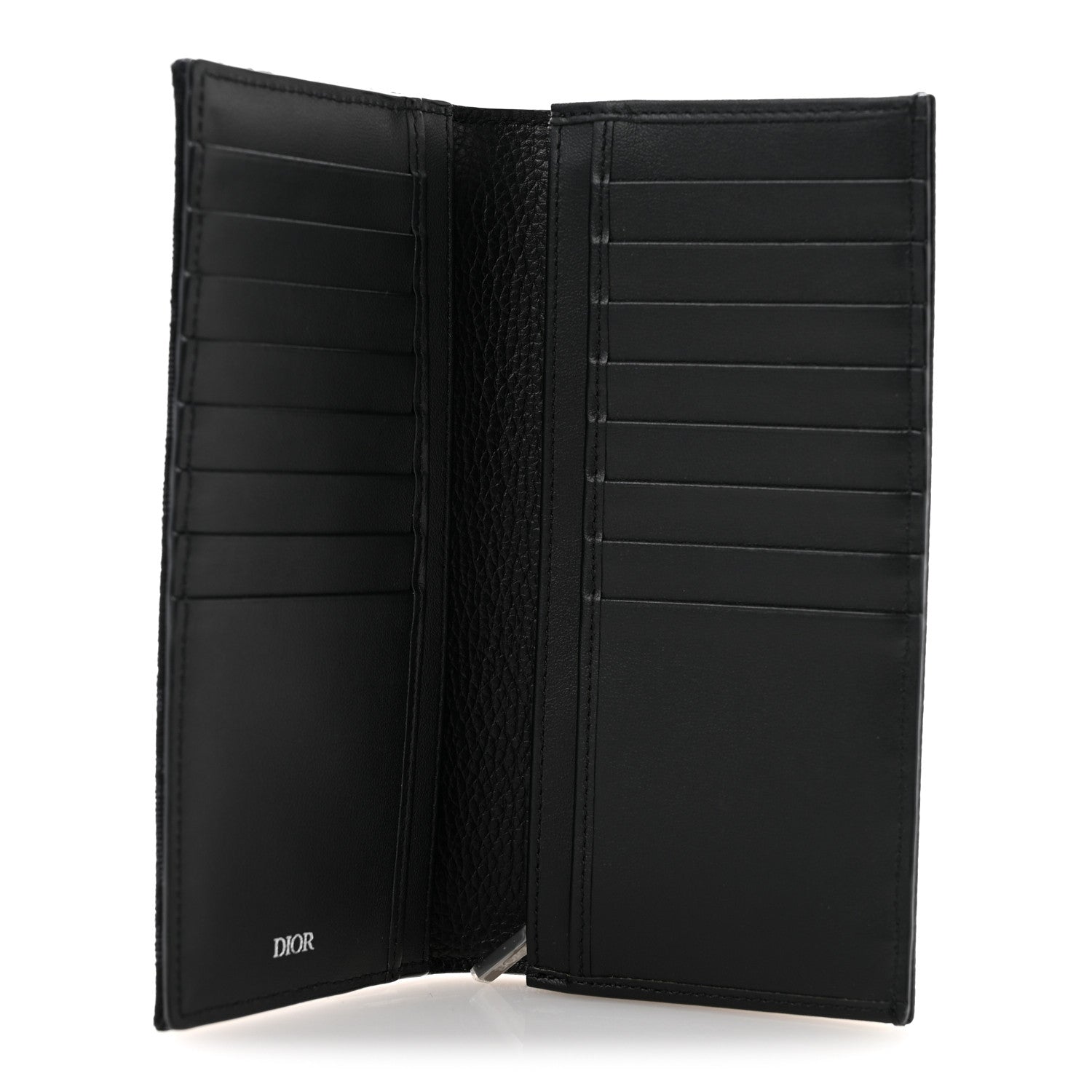 Christian Dior Oblique Saddle Long Vertical Wallet Black 5 of 9