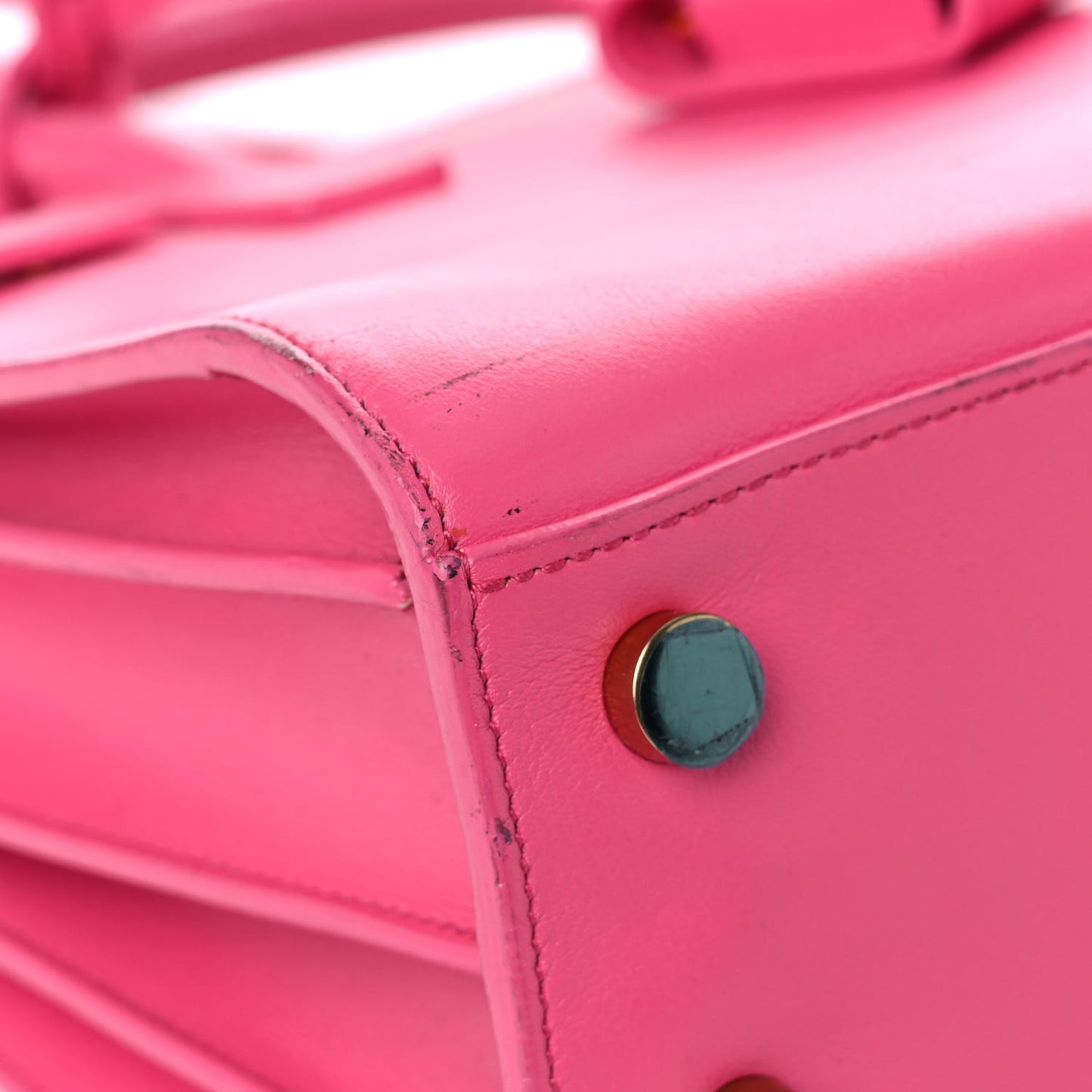 Calfskin Nano Sac De Jour Lipstick Fuchsia
