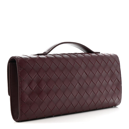 Bottega Veneta Nappa Intrecciato Long Andiamo Top Handle Clutch Barolo 3 of 10