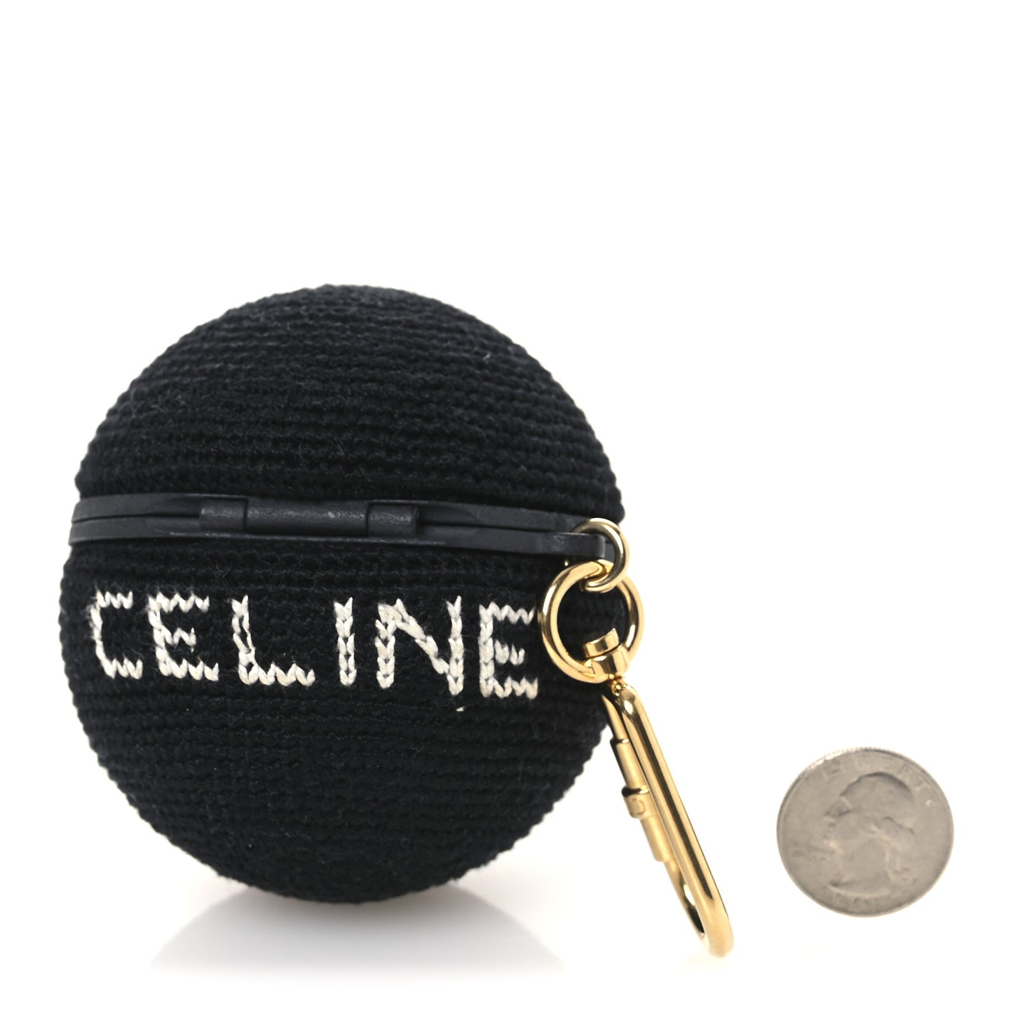 Fabric Crochet Airpods Pro Case Black White