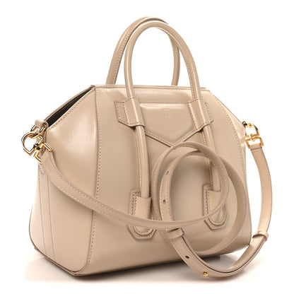 Givenchy Box Calfskin Mini Lock Antigona Shoulder Bag Natural Beige 3 of 9
