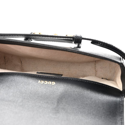 Gucci Azalea Calfskin Web Mini Horsebit 1955 Shoulder Bag Black 5 of 10