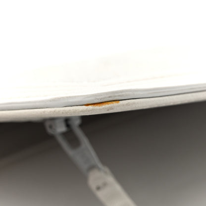 Chanel Metallic Galuchat Stingray Lambskin Boy Wallet On Chain WOC Silver 14 of 15