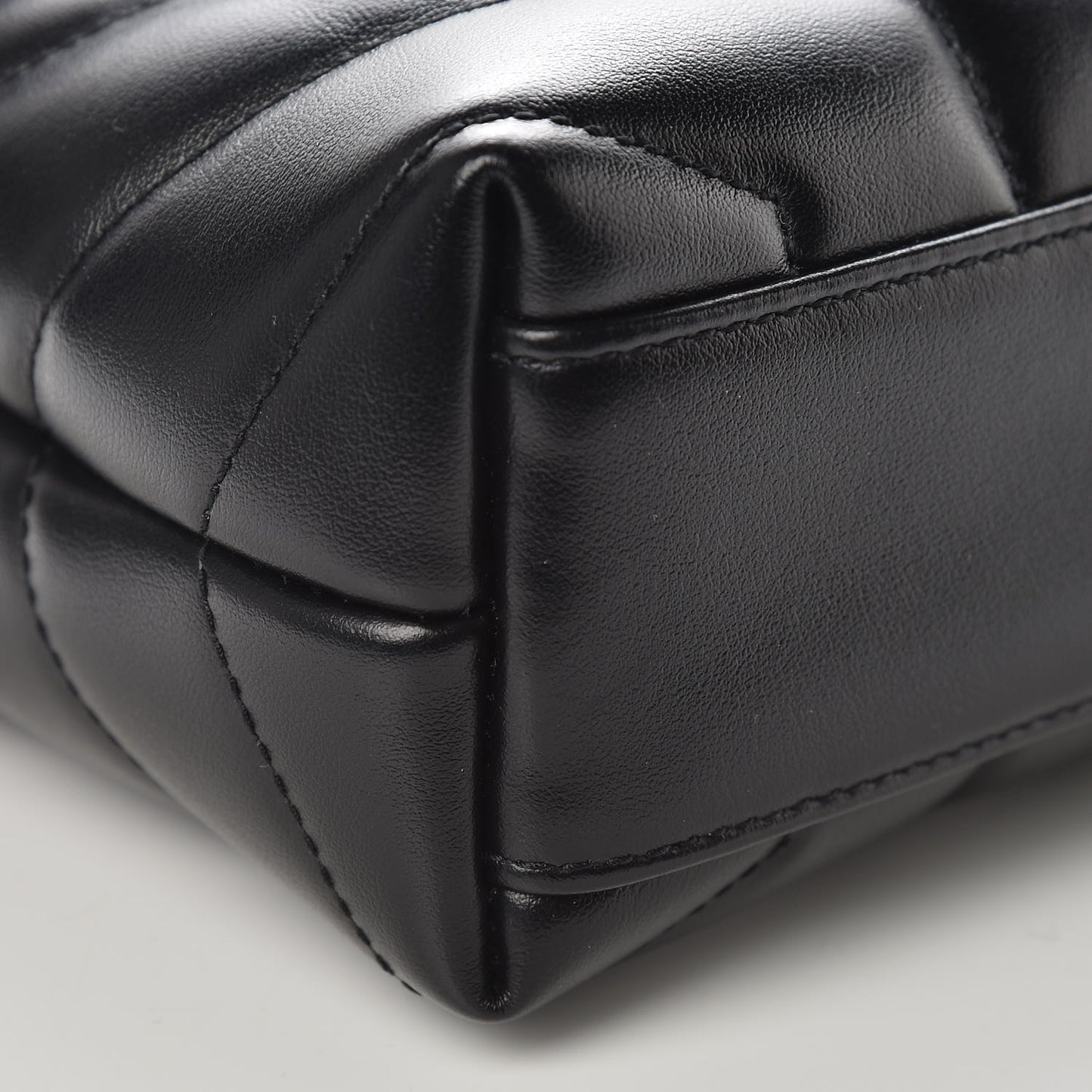 Calfskin Y Quilted Monogram Toy Loulou Crossbody Bag Black