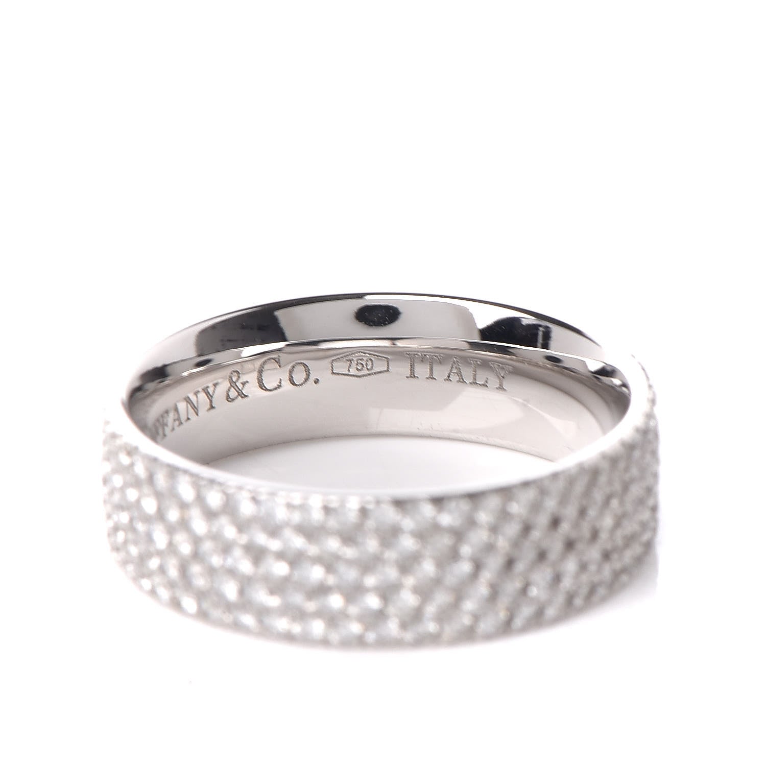 Tiffany 18K White Gold Diamond Metro Five-Row Ring 47 4 5 of 6